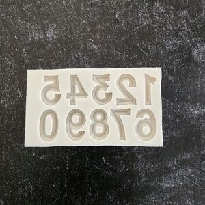 Number Chocolate Fondant Gum Paste Silicone Mold NWOT